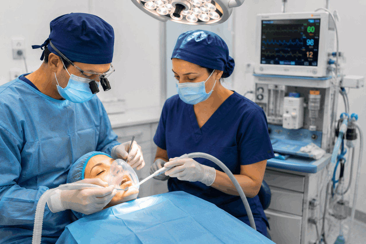 A hand holing an Invisalign mold.